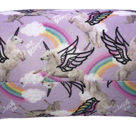 Betsey Johnson Insulated Purple Unicorns Pegasus & Rainbow Clouds Lunch Tote - Picture 6 of 8
